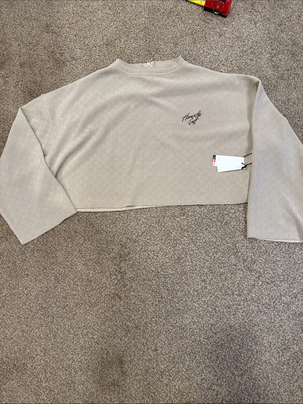 Honor the Gift Cropped Knit Long-Sleeve Top